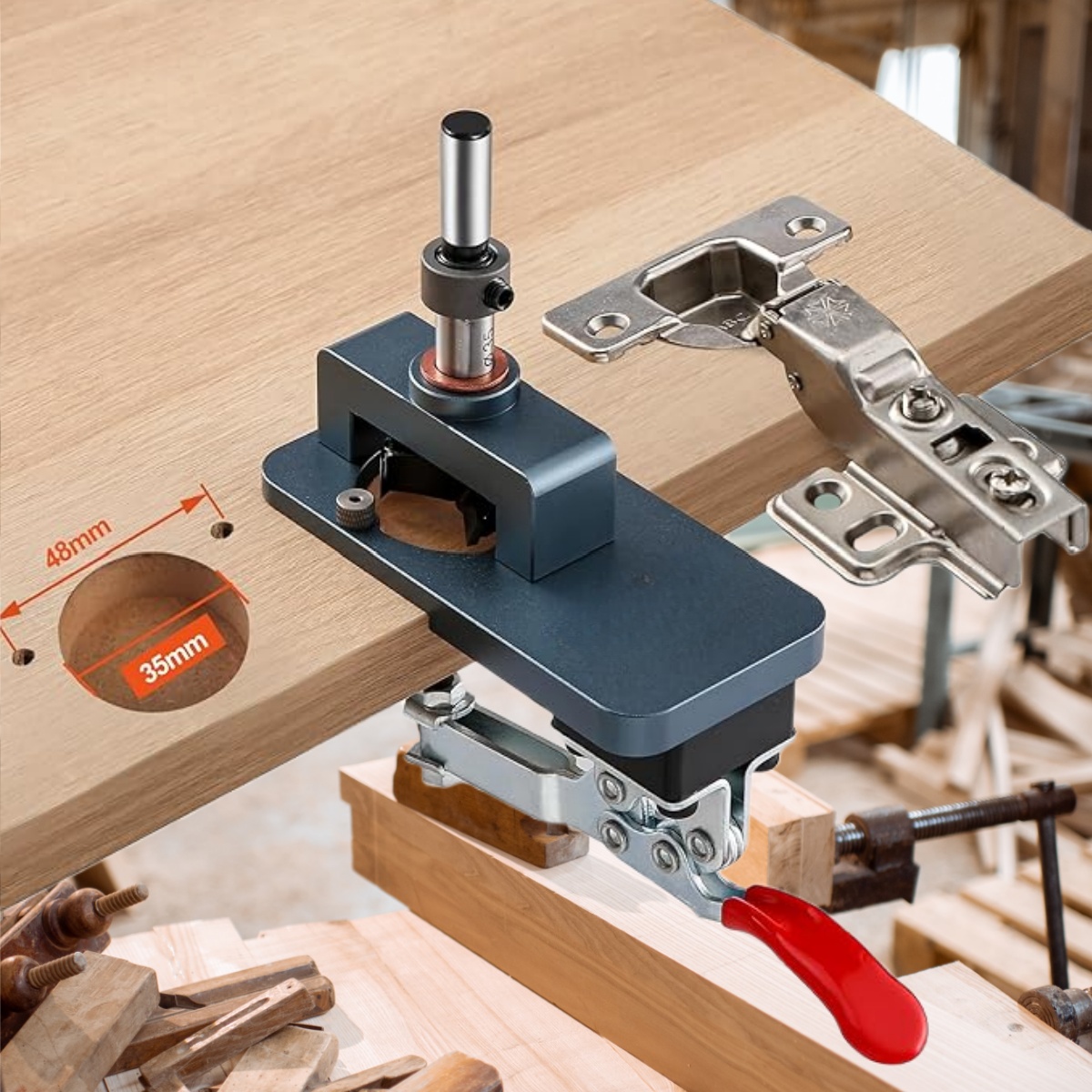 Furniture Hardware Fitting - 35mm 힌지 지그 - 조정 가능한