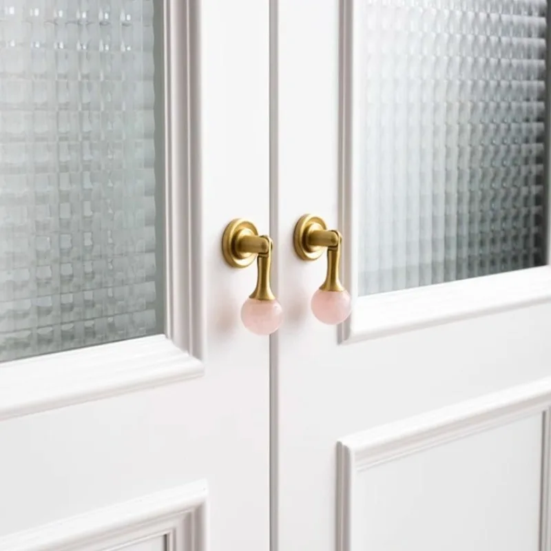 화이트 크리스탈 볼+황동 가구 손잡이 찬장 서랍 손잡이 - Furniture Hardware Drop Pulls 리뷰 및 가격