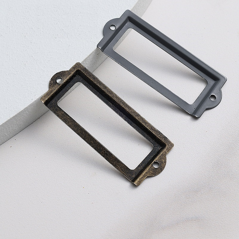 골동품 캐비닛 레이블 풀 프레임 철 금속 카드 이름 태 - Furniture Hardware Names 리뷰 및 가격