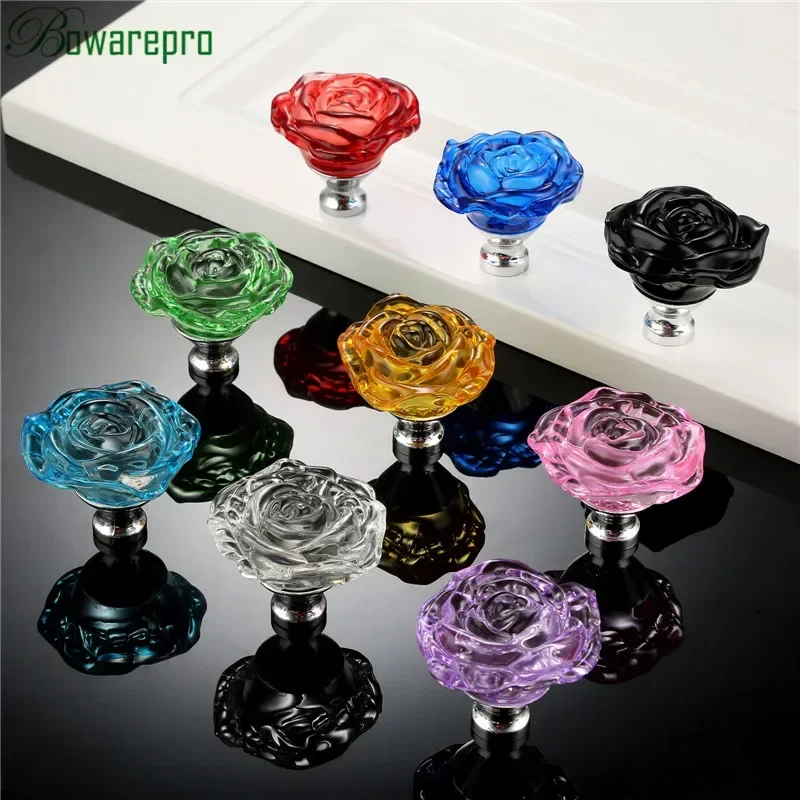 Bowarepro 50MM 크리스탈 로즈 유리 손잡이  - Furniture Hardware Manufacturer 리뷰 및 가격