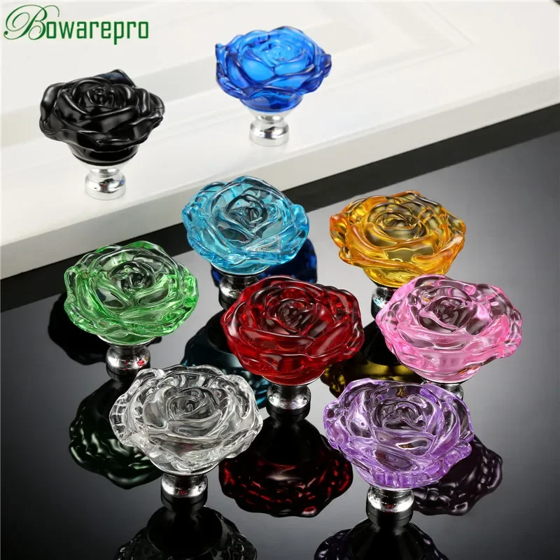 Bowarepro 50MM 크리스탈 로즈 유리 손잡이  - Furniture Hardware Manufacturer 리뷰 및 가격