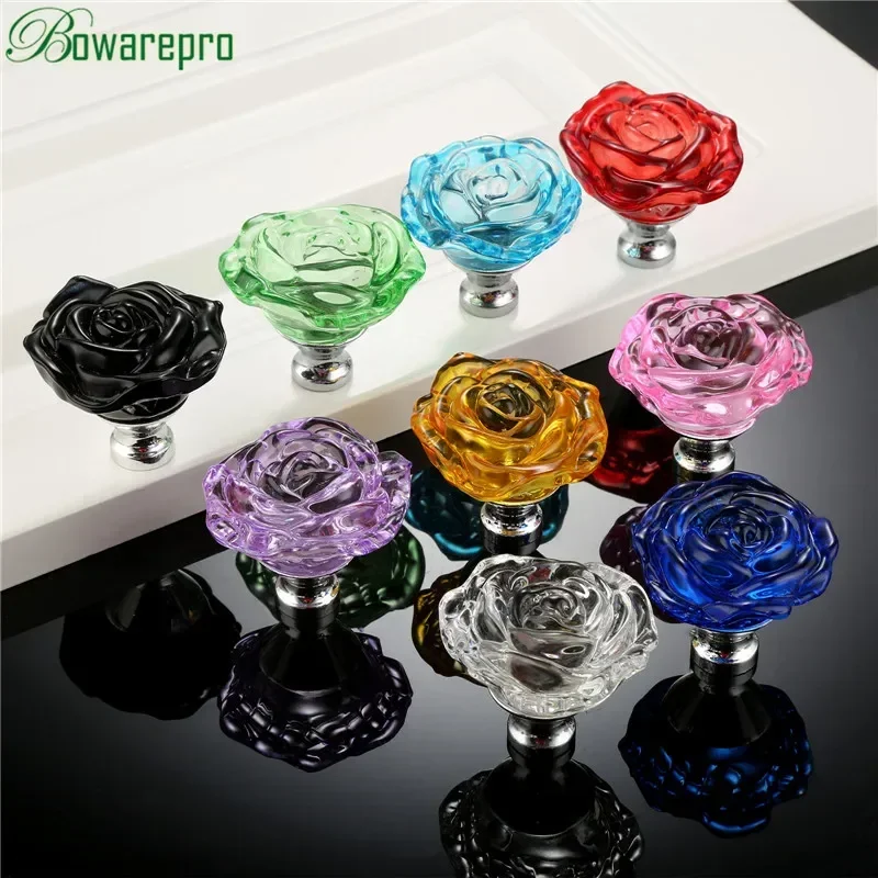 Bowarepro 50MM 크리스탈 로즈 유리 손잡이  - Furniture Hardware Manufacturer 리뷰 및 가격