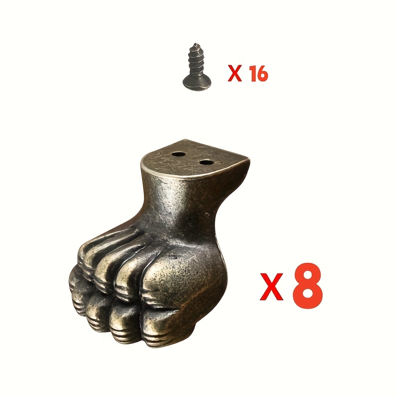 8개의 앤틱 황동 장식 브래킷 캐비닛 보호대, 가구 하 - Cabinet Hinge Overlay 리뷰 및 가격